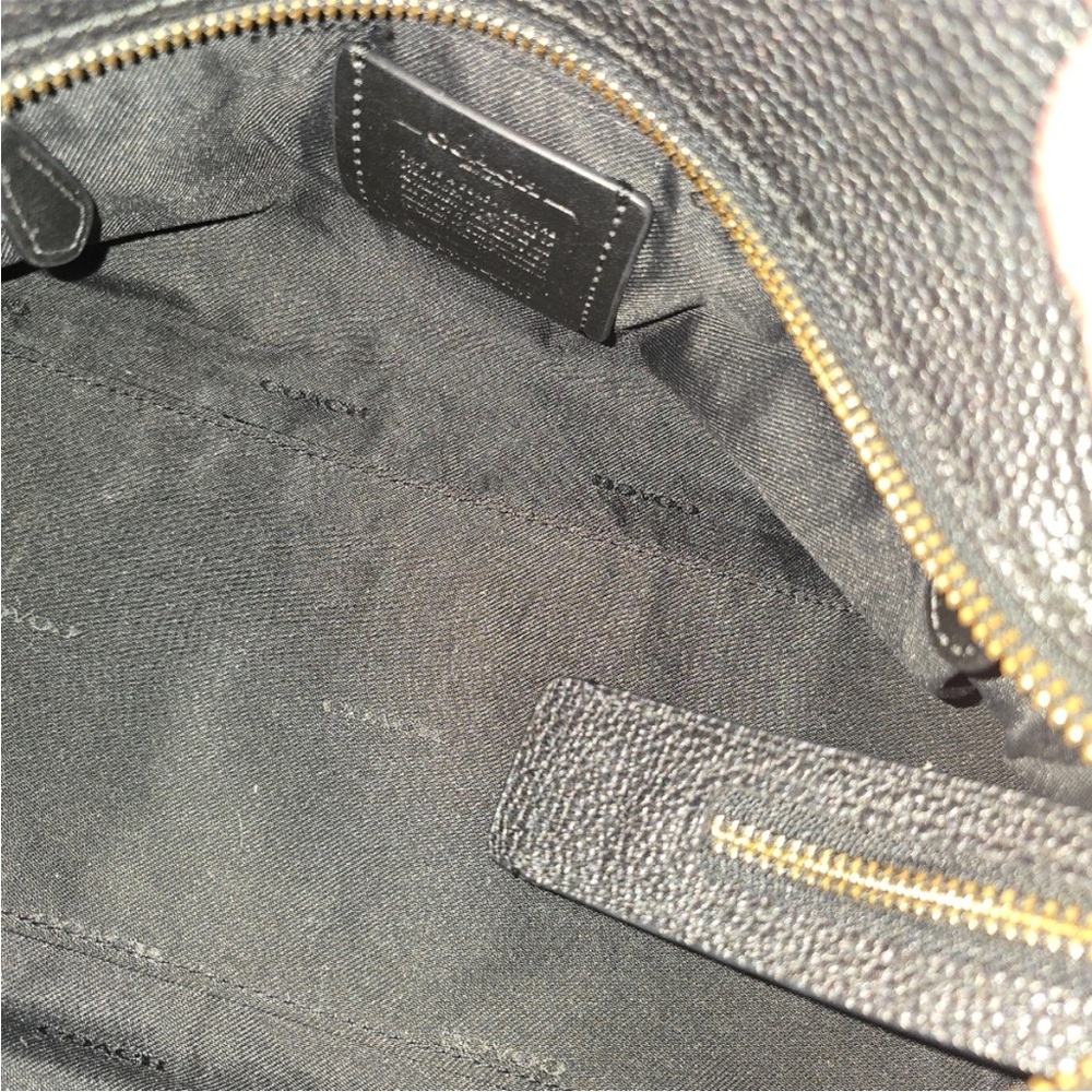 Coach Fulton Satchel 2 way bag black pebbled leather - Picture 10 of 12